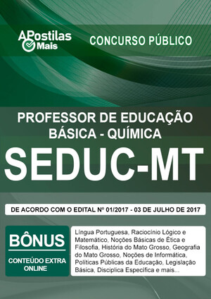 Apostila PROFESSOR DE EDUCAÇÃO BÁSICA - QUÍMICA - Concurso SEDUC MT 2017