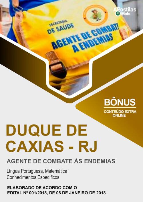 Apostila AGENTE DE COMBATE ÀS ENDEMIAS - Processo Seletivo Público Prefeitura de Duque de Caxias 2018