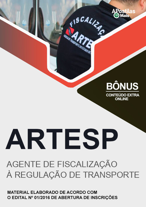 Apostila AGENTE DE FISCALIZAÇÃO À REGULAÇÃO DE TRANSPORTE -  ARTESP 2017