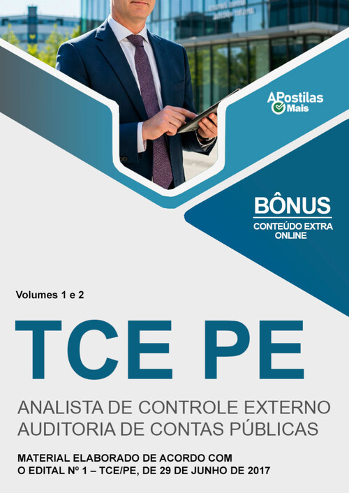 Apostila ANALISTA DE CONTROLE EXTERNO - AUDITORIA DE CONTAS PÚBLICAS -  TCE PE 2017