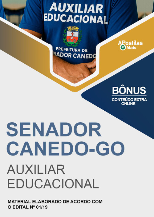 Apostila AUXILIAR EDUCACIONAL -  Prefeitura de Senador Canedo 2020