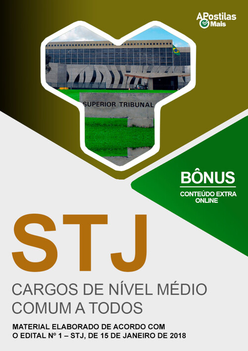 Apostila CARGOS DE NÍVEL MÉDIO (COMUM A TODOS) -  STJ 2018