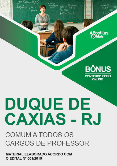 Apostila COMUM A TODOS OS CARGOS DE PROFESSOR - Prefeitura de Duque de Caxias / RJ
