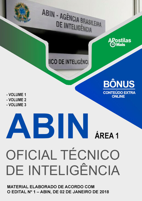 Apostila OFICIAL TÉCNICO DE INTELIGÊNCIA - ÁREA 1 -   ABIN