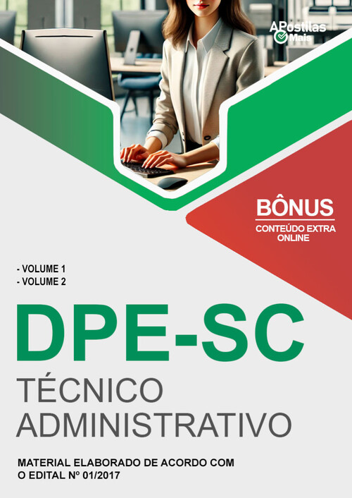 Apostila TÉCNICO ADMINISTRATIVO -  DPE SC 2018